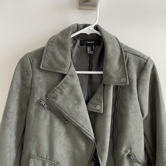 F21 Greg Suede Moto Jacket - Picture 3 of 3